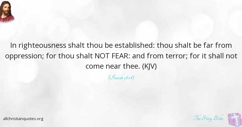 thou shall not fear in the bible